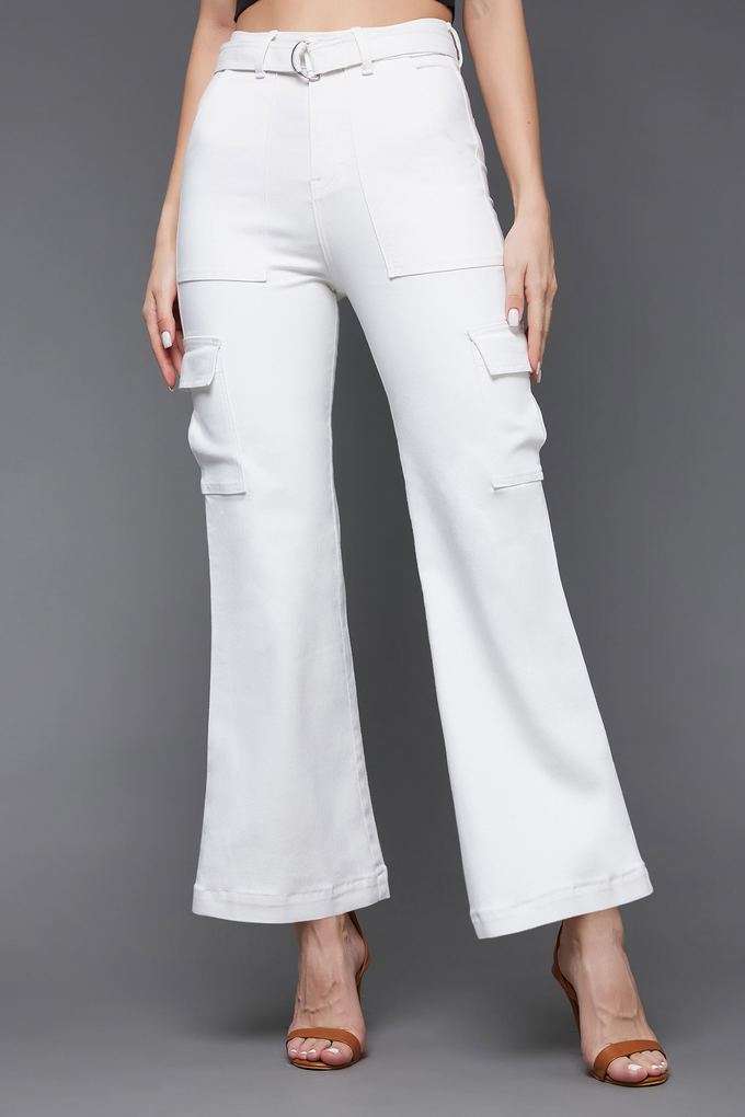 miss chase Women's Wide Leg High Rise Clean Look Regular Stretchable Denim Jeans-picture-19