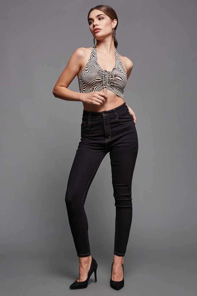 miss chase High Rise Heavy Wash Denim Skinny Fit Women's Jeans-picture-16
