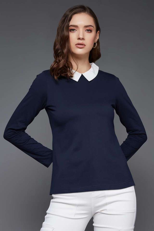 miss chase Solid Cotton Round Neck Women Top-picture-38