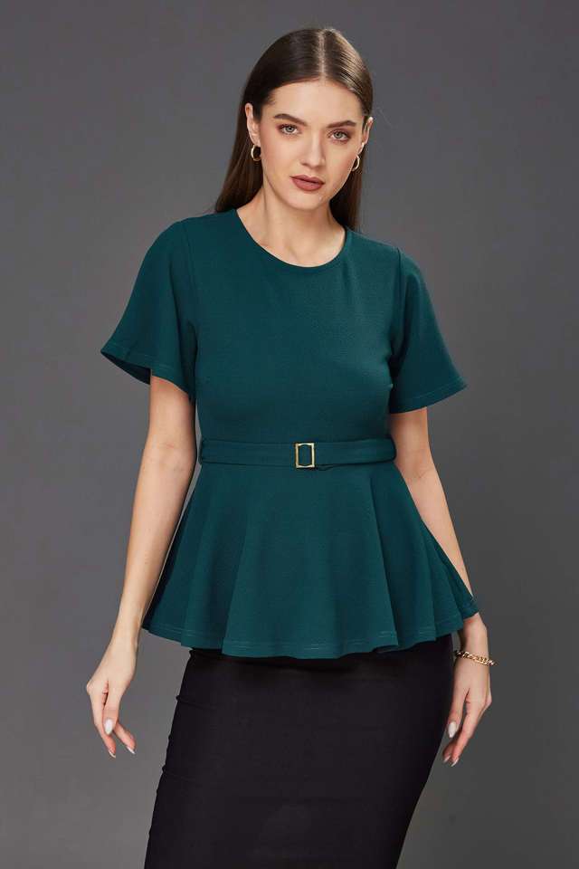 miss chase Solid Rayon Round Neck Women Top-picture-21