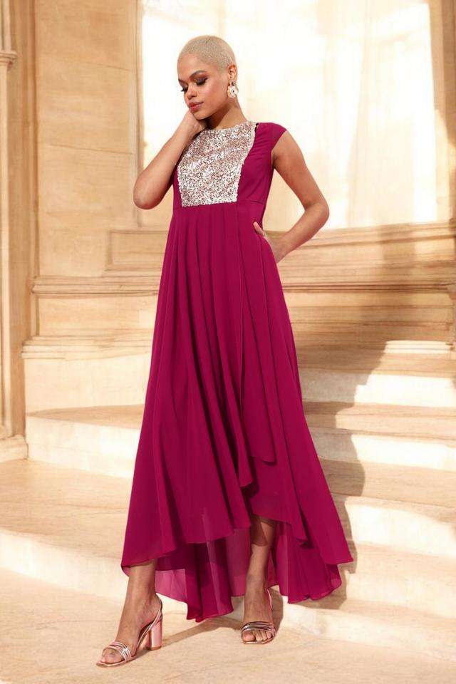 miss chase Embellished Round Neck Polyester Women Dress-picture-24