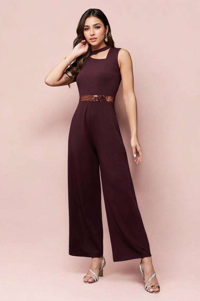 miss chase Embellished Sleeveless Polyester Women's Ankle Length Jumpsuit-picture-24