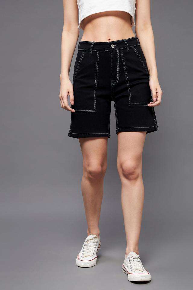 miss chase Regular Fit Above Knee Denim Women's Casual Wear Shorts-picture-17