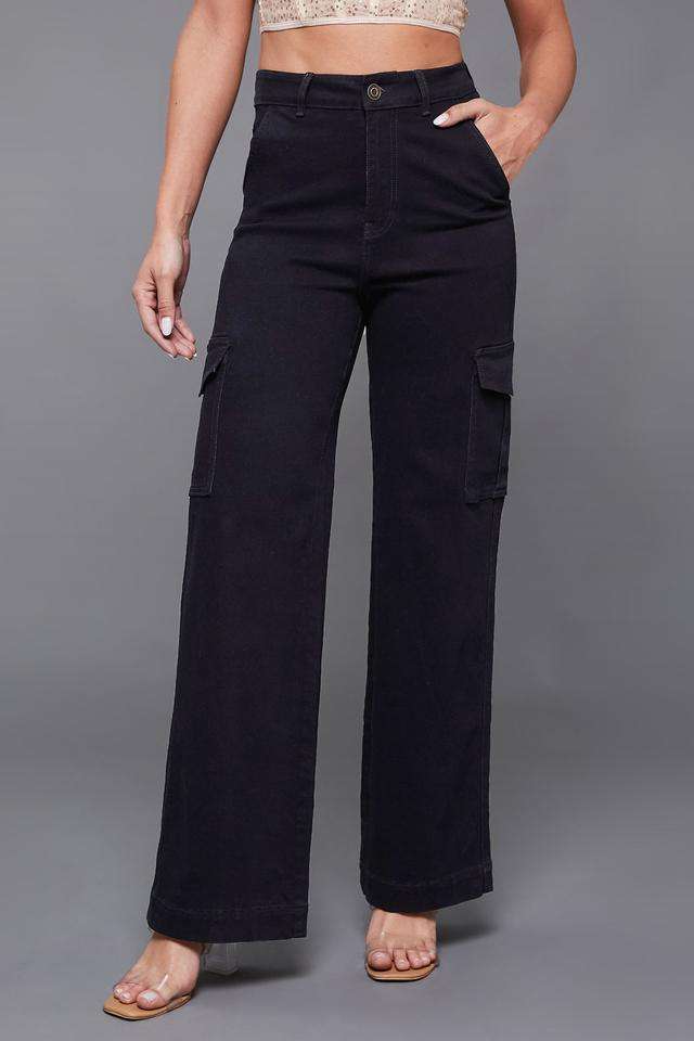 miss chase High Rise Heavy Wash Denim Relaxed Fit Women's Jeans-picture-22