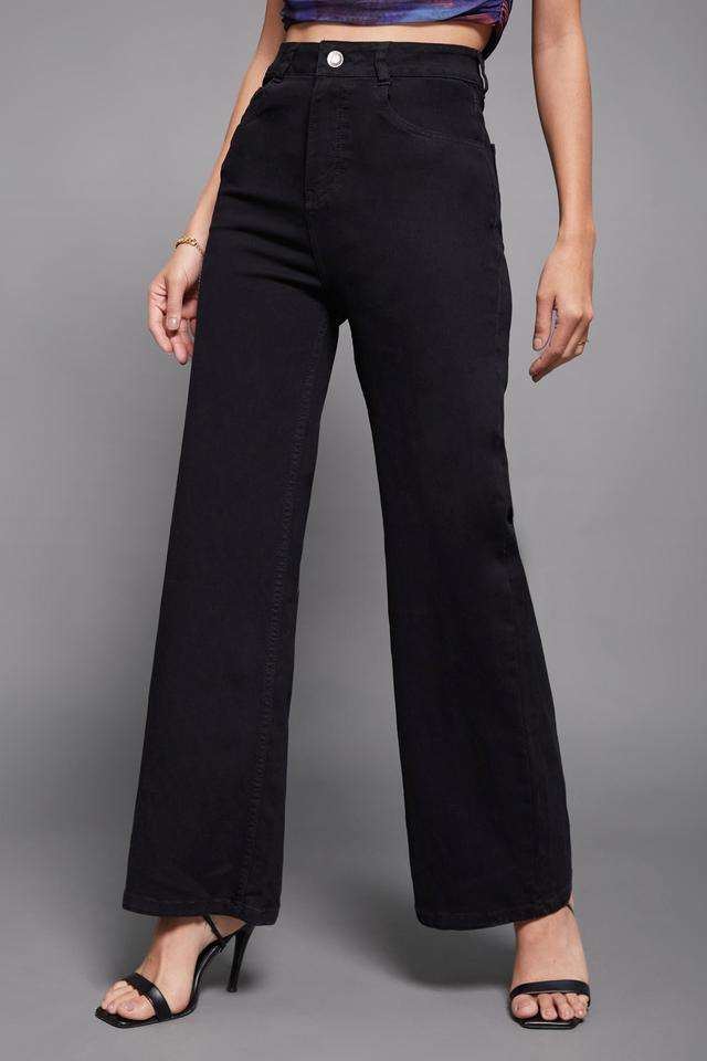 miss chase High Rise Heavy Wash Denim Relaxed Fit Women's Jeans-picture-44