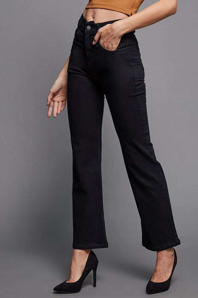 High Rise Heavy Wash Denim Relaxed Fit Women's Jeans-image-47