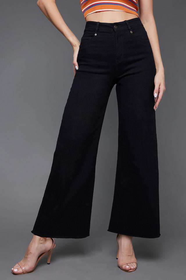 miss chase High Rise Heavy Wash Denim Relaxed Fit Women's Jeans-picture-42