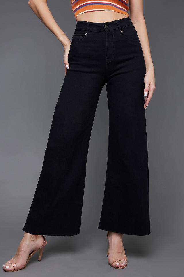 miss chase High Rise Heavy Wash Denim Relaxed Fit Women's Jeans-picture-13
