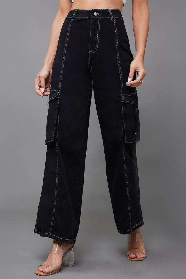 miss chase High Rise Heavy Wash Denim Relaxed Fit Women's Jeans-picture-26