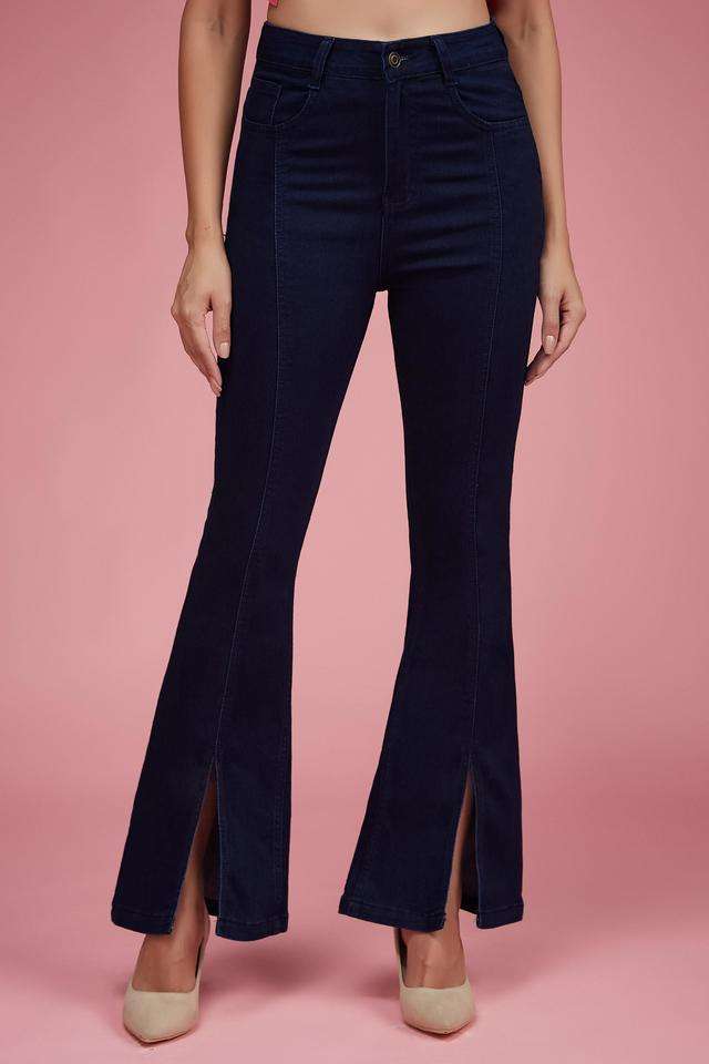 miss chase High Rise Dark Wash Denim Bootcut Fit Women's Jeans-picture-31