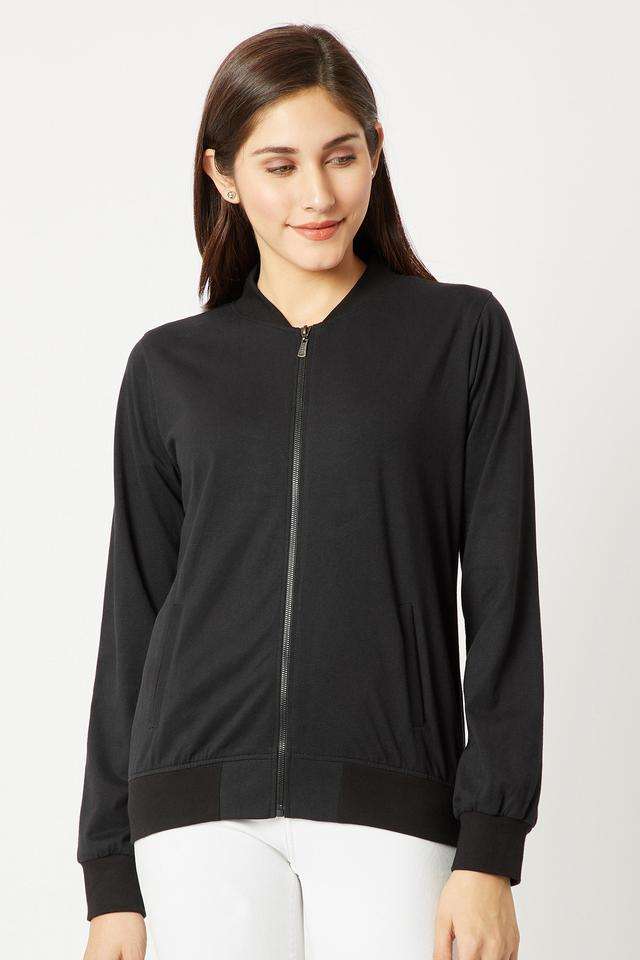 miss chase Solid Round Neck Blended Fabric Women's Casual Wear Jacket-picture-24