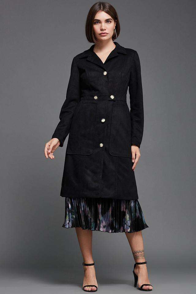 miss chase Solid Collared Polyester Women's Casual Wear Jacket-picture-40