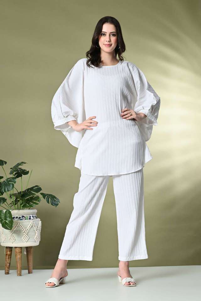 myshka Textured Polyester Relaxed Fit Women's Co-Ord Set-picture-34