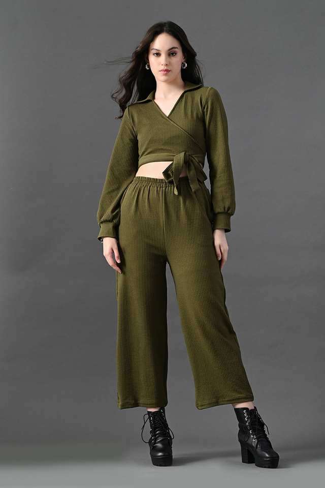 myshka Solid Ankle Length Polyester Woven Women's Co-Ord Set-picture-18