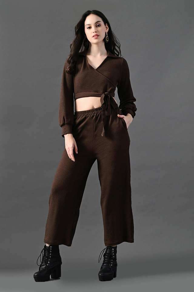 myshka Solid Ankle Length Polyester Woven Women's Co-Ord Set-picture-17