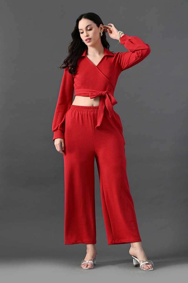 myshka Solid Ankle Length Polyester Woven Women's Co-Ord Set-picture-20