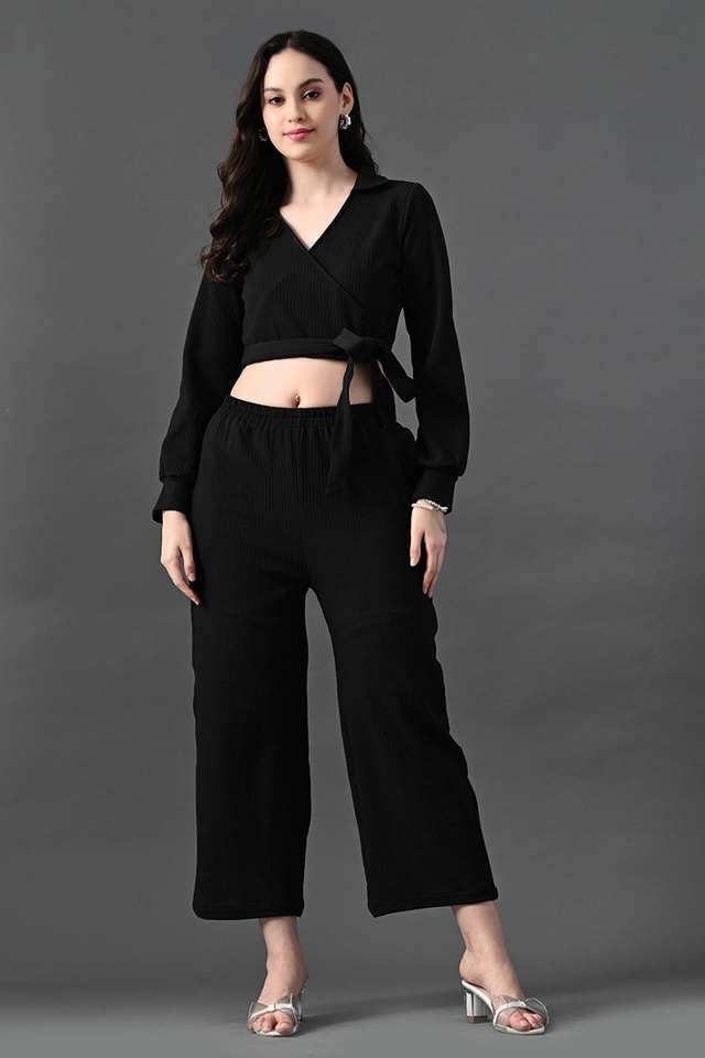 myshka Solid Ankle Length Polyester Woven Women's Co-Ord Set-picture-20