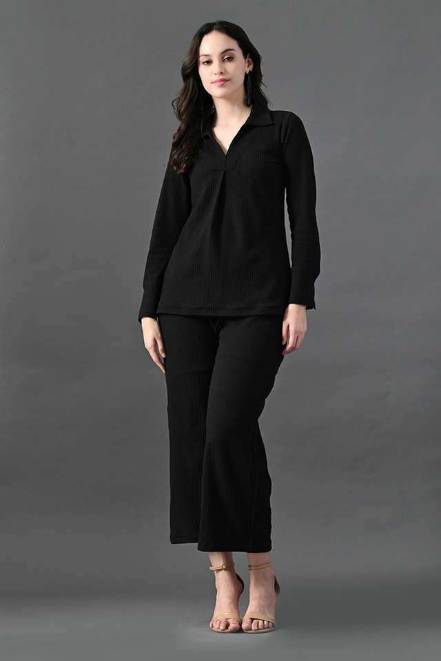 myshka Solid Ankle Length Polyester Woven Women's Co-Ord Set-picture-30