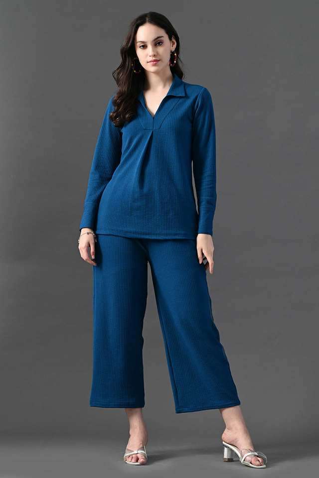 myshka Solid Ankle Length Polyester Woven Women's Co-Ord Set-picture-32