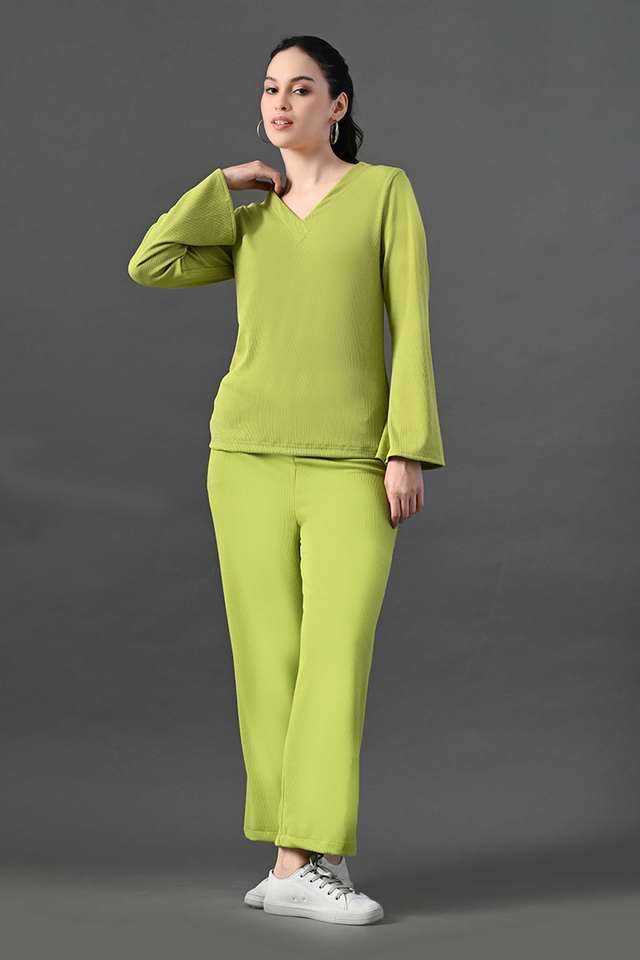myshka Solid Ankle Length Polyester Woven Women's Co-Ord Set-picture-21
