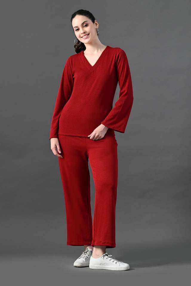 myshka Solid Ankle Length Polyester Woven Women's Co-Ord Set-picture-14