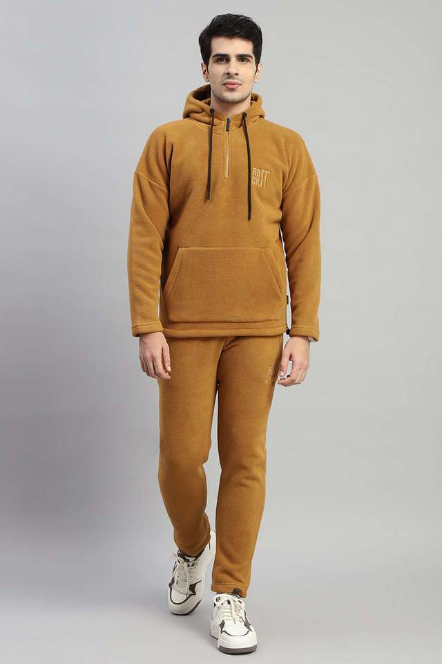 Solid-Polyester-Regular-Fit-Men-s-Tracksuit