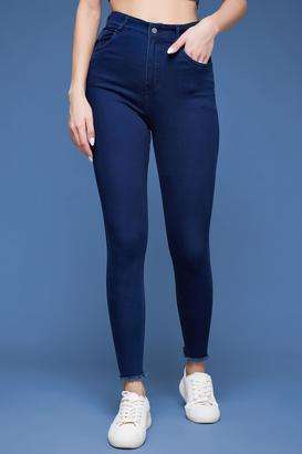 miss chase High Rise Dark Wash Denim Skinny Fit Women's Jeans-picture-27