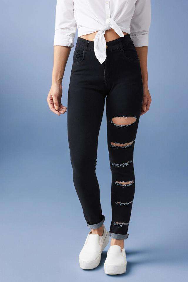 High Rise Denim Slim Fit Women's Jeans-image-25