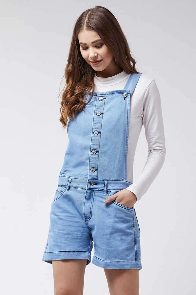 miss chase Solid Denim Women's Mini Jumpsuit-picture-41
