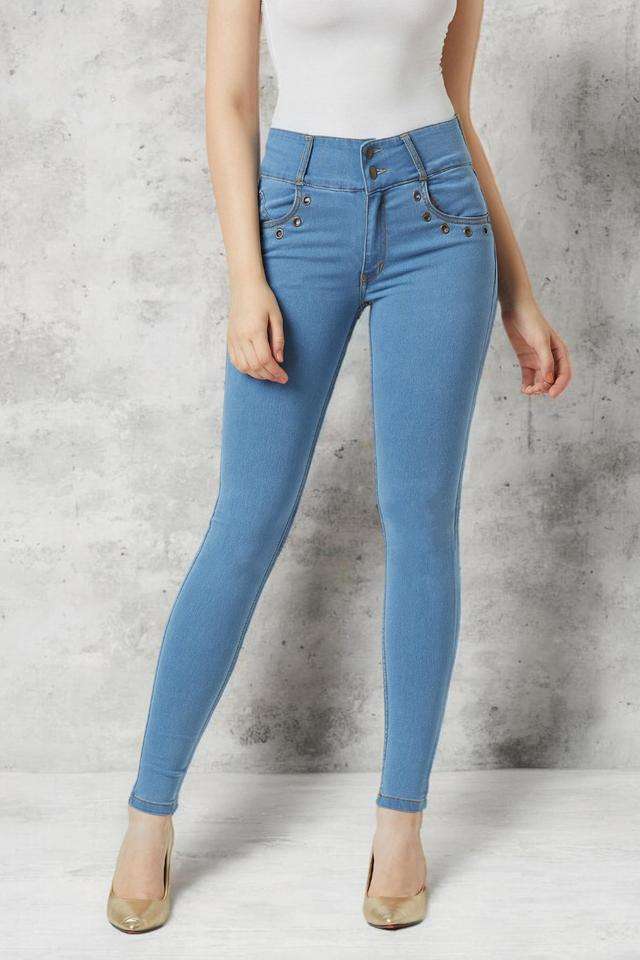 High Rise Denim Skinny Fit Women Jeans-image-2