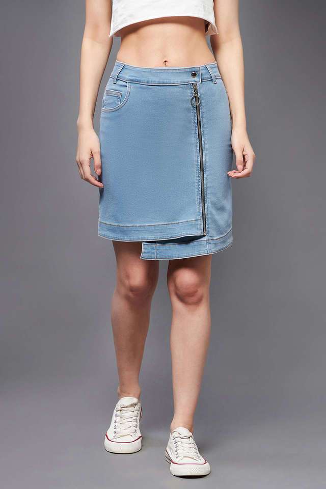 miss chase Regular Fit Mini Denim Women Casual Wear Skirts-picture-31