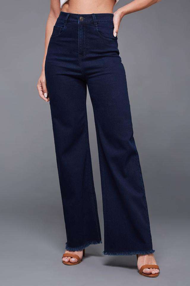 miss chase High Rise Light Wash Denim Relaxed Fit Women's Jeans-picture-42