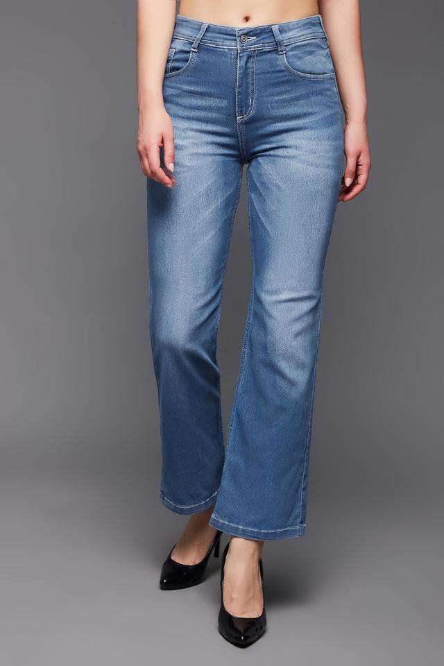 miss chase Mid Rise Light Wash Denim Relaxed Fit Women's Jeans-picture-13