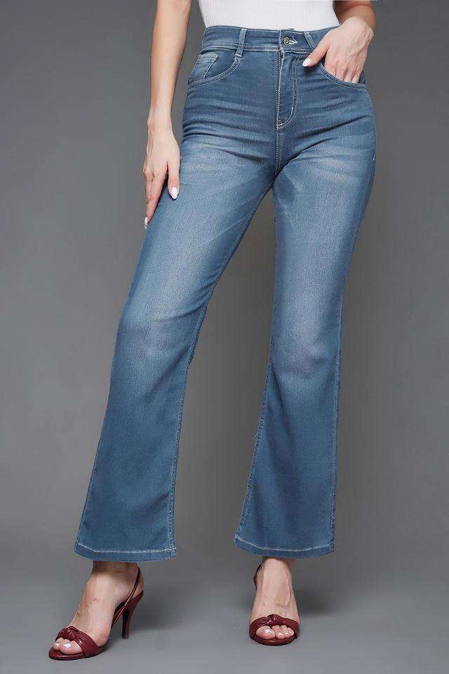 miss chase Mid Rise Light Wash Denim Relaxed Fit Women's Jeans-picture-20