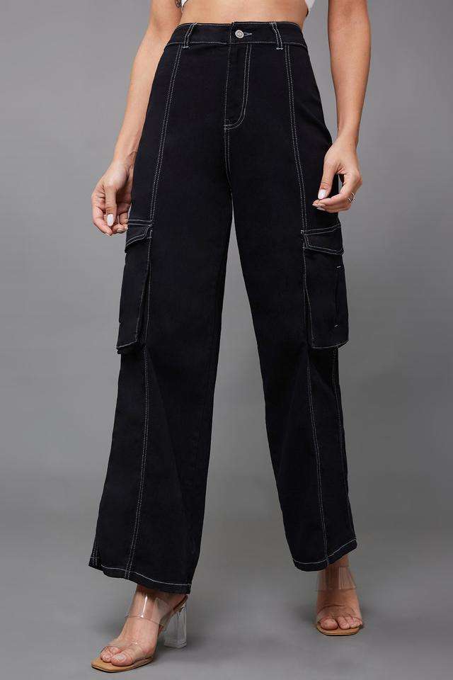 miss chase High Rise Heavy Wash Denim Relaxed Fit Women's Jeans-picture-32