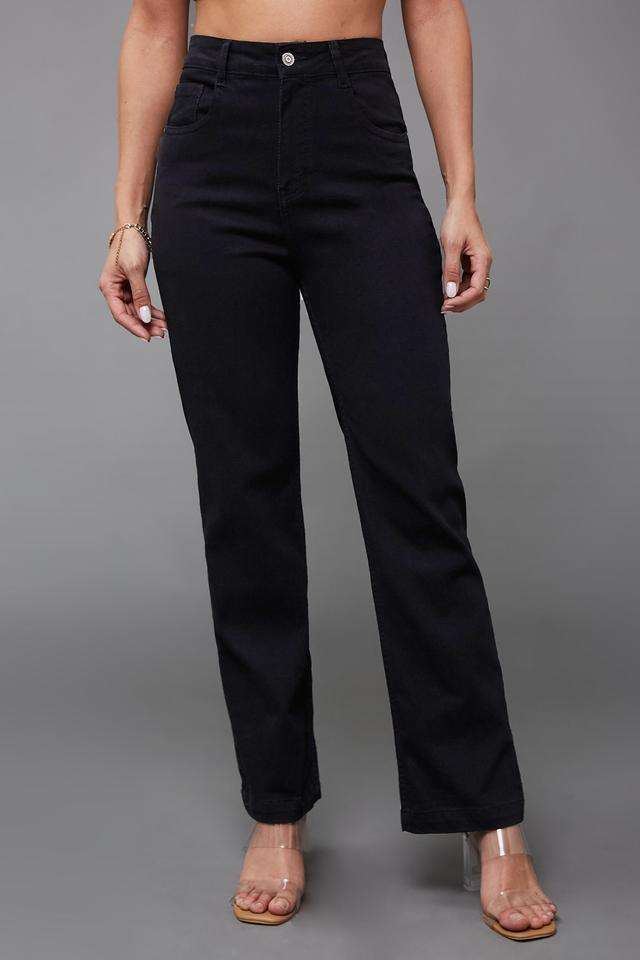 miss chase High Rise Heavy Wash Denim Straight Fit Women's Jeans-picture-27
