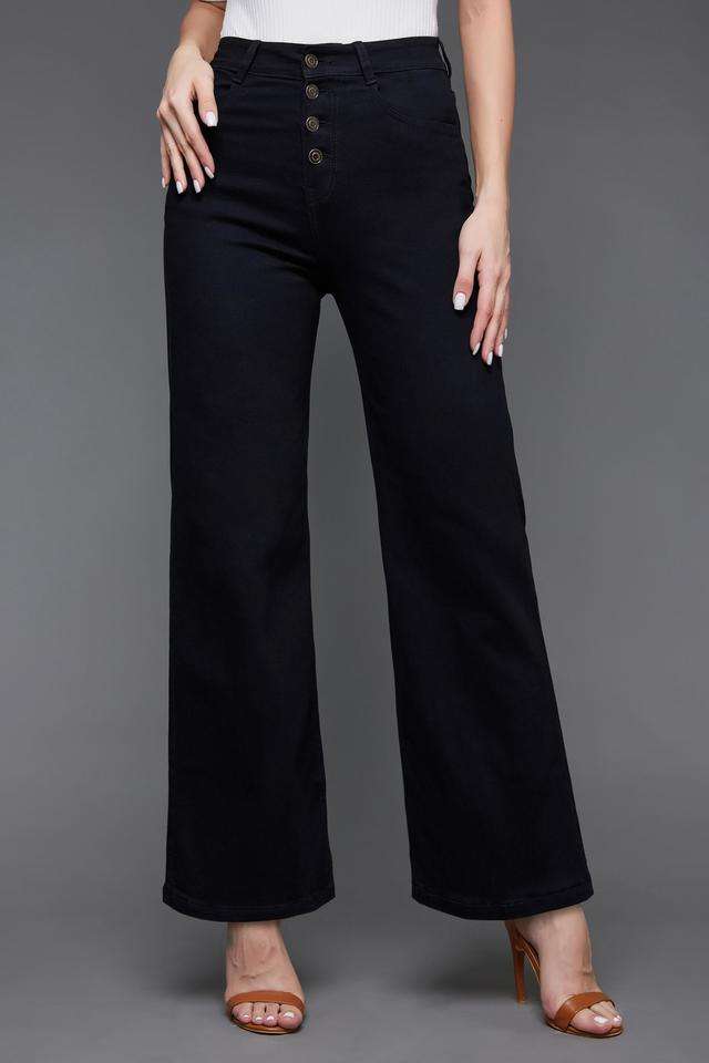 miss chase High Rise Heavy Wash Denim Relaxed Fit Women's Jeans-picture-26