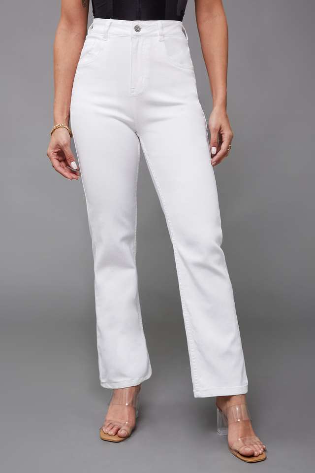 miss chase High Rise Heavy Wash Denim Straight Fit Women's Jeans-picture-13