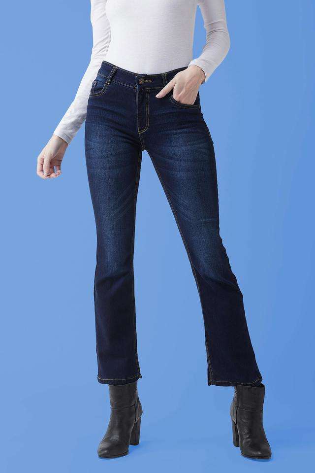 miss chase Mid Rise Light Wash Denim Bootcut Fit Women's Jeans-picture-27