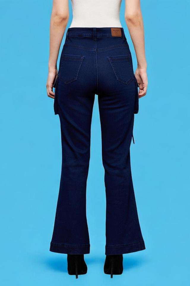 miss chase High Rise Dark Wash Denim Bootcut Fit Women's Jeans-picture-36