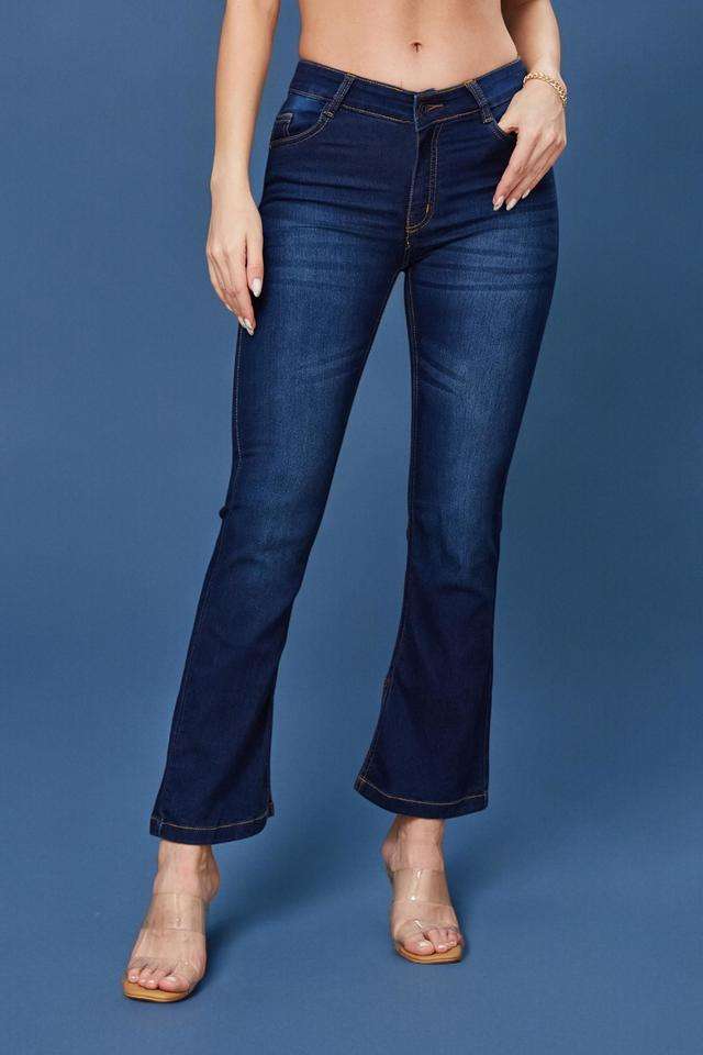 miss chase Mid Rise Light Wash Denim Bootcut Fit Women's Jeans-picture-19