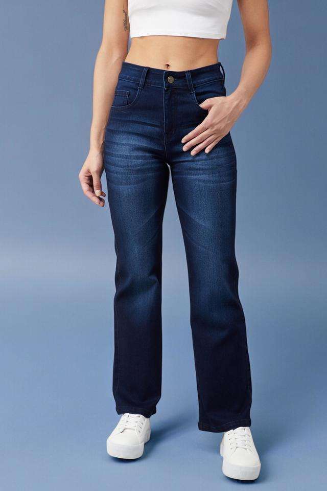 miss chase Mid Rise Dark Wash Denim Relaxed Fit Women's Jeans-picture-31