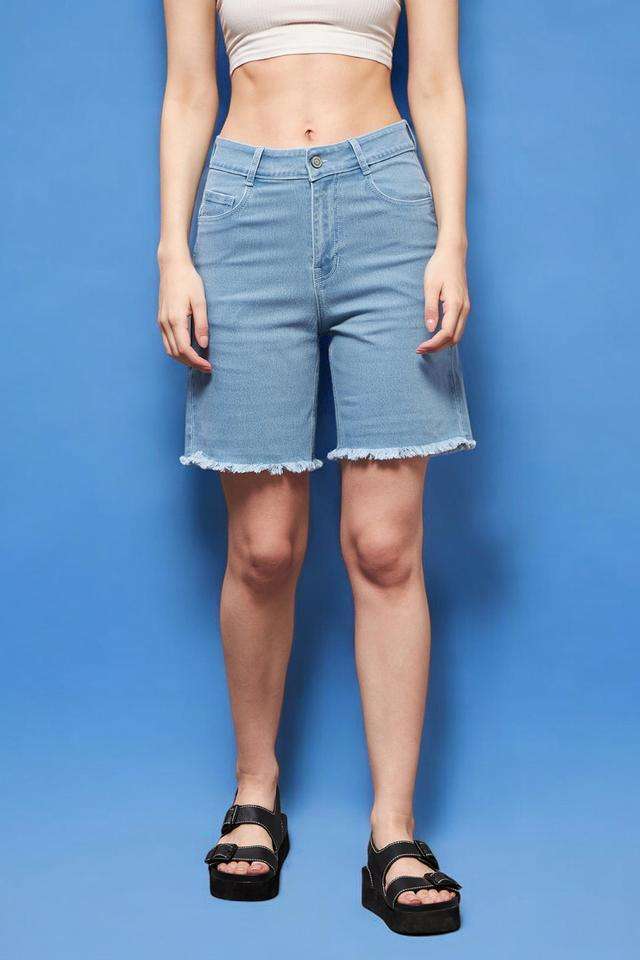 miss chase Regular Fit Above Knee Denim Women's Casual Wear Shorts-picture-31