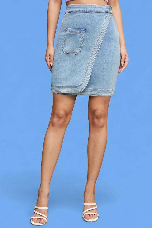 miss chase Regular Fit Mini Denim Women Casual Wear Skirts-picture-29