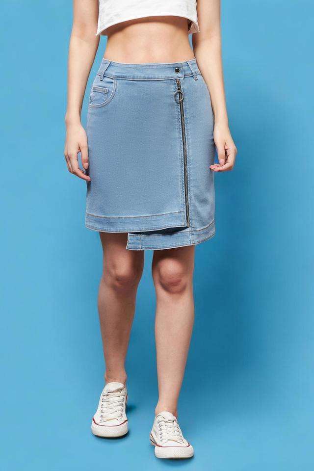 miss chase Regular Fit Mini Denim Women Casual Wear Skirts-picture-21