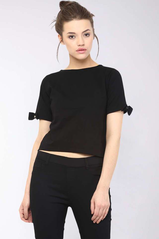 miss chase Solid Cotton Round Neck Women Top-picture-12