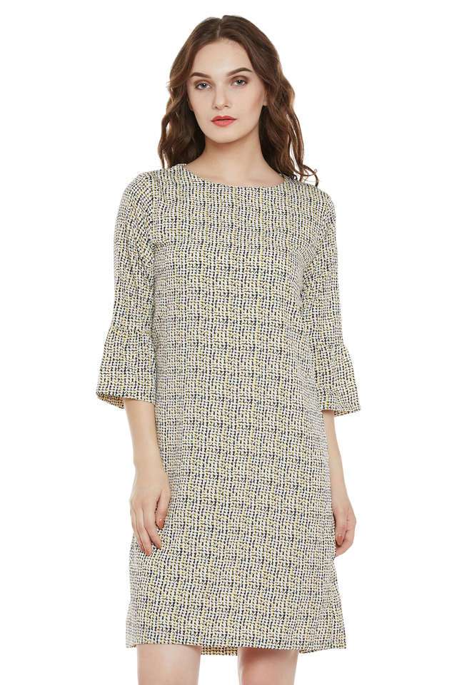 miss chase Printed Round Neck Crepe Women Dress-picture-16