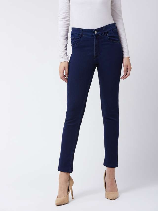 miss chase Mid Rise Dark Wash Denim Skinny Fit Women's Jeans-picture-21