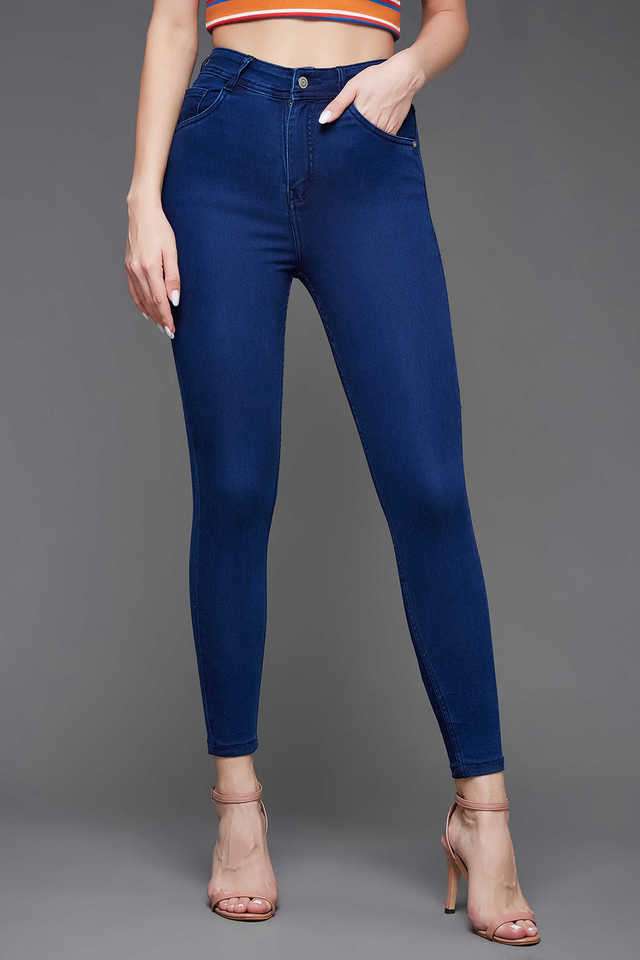 miss chase High Rise Dark Wash Denim Skinny Fit Women's Jeans-picture-10