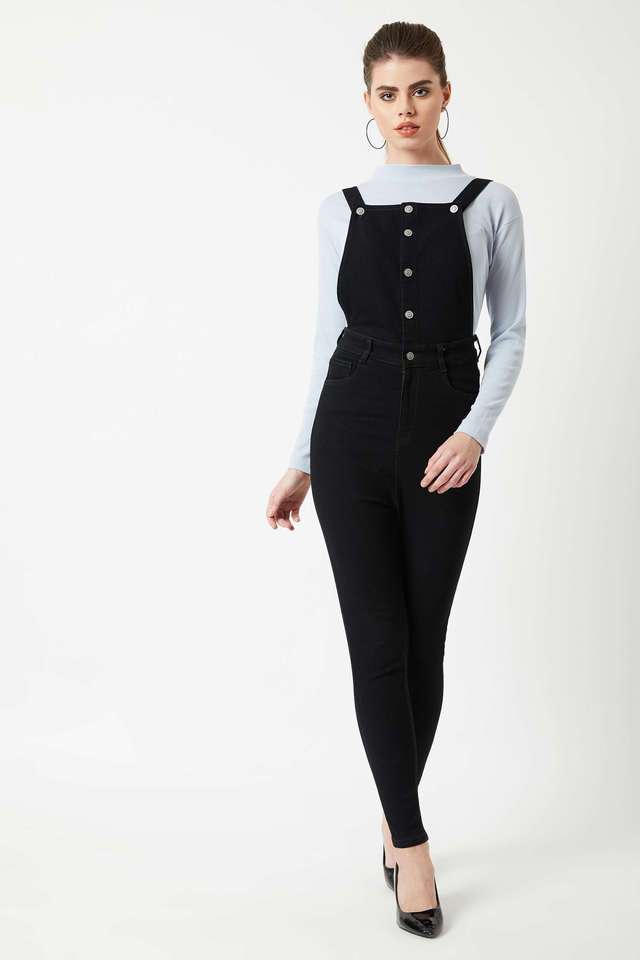 miss chase Solid Denim Skinny Fit Women's Jumpsuit-picture-36